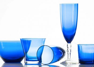 Gläser in blau